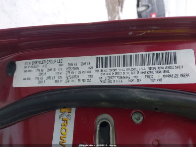 2013 RAM 1500 1C6RR7FT7DS640246 Photo 8