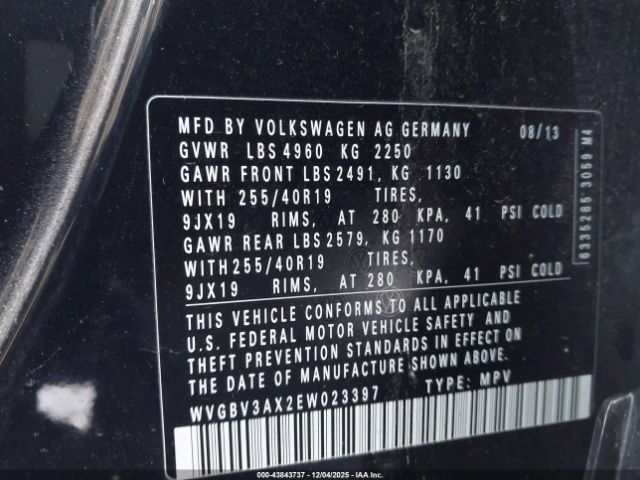 2014 VOLKSWAGEN TIGUAN WVGBV3AX2EW023397 Photo 8