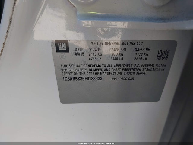 2015 CADILLAC CTS 1G6AR5S36F0138622 Photo 8