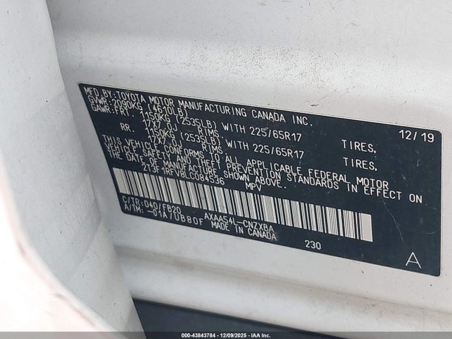 2020 TOYOTA RAV4 2T3F1RFV8LC084536 Photo 8