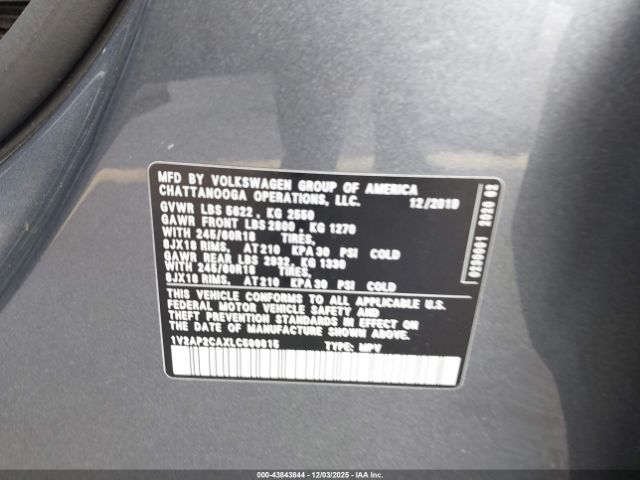 2020 VOLKSWAGEN ATLAS 1V2AP2CAXLC500815 Photo 8