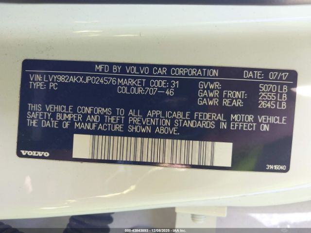 2018 VOLVO S90 LVY982AKXJP024576 Photo 8