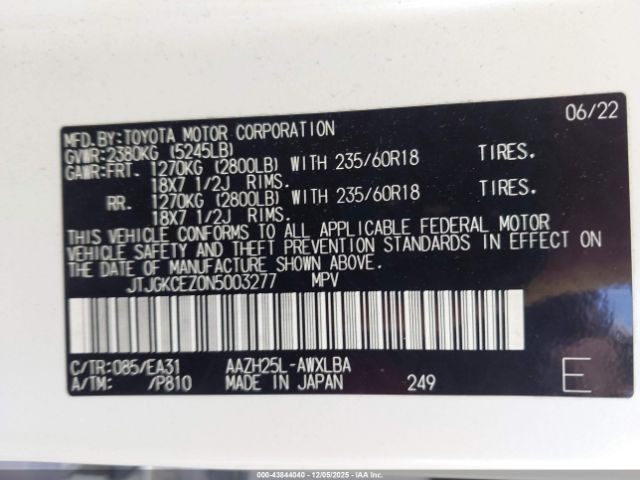 2022 LEXUS NX 350H JTJGKCEZ0N5003277 Photo 8