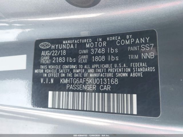 2019 HYUNDAI VELOSTER KMHTG6AF5KU013168 Photo 8