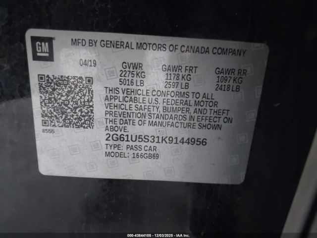 2019 CADILLAC XTS 2G61U5S31K9144956 Photo 8