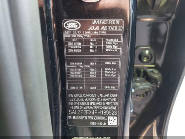 2023 LAND ROVER RANGE ROVER EVOQUE SALZP2FX4PH189923 Photo 8