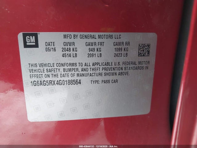 2016 CADILLAC ATS 1G6AG5RX4G0188564 Photo 8