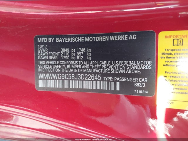 2018 MINI CONVERTIBLE WMWWG9C58J3D22645 Photo 8