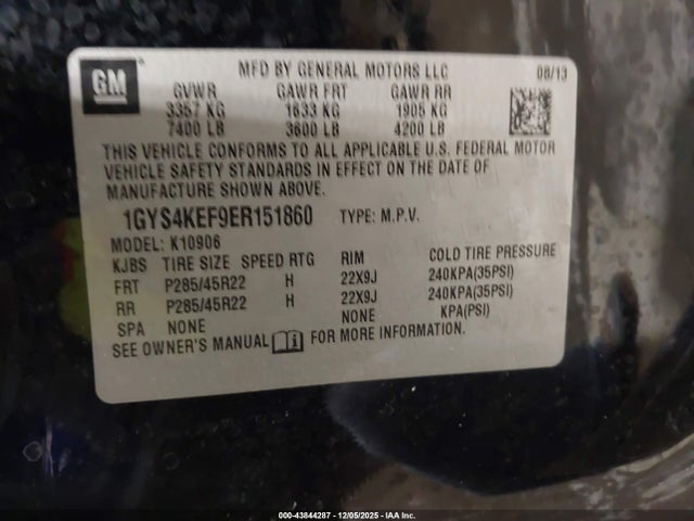 2014 CADILLAC ESCALADE ESV 1GYS4KEF9ER151860 Photo 8