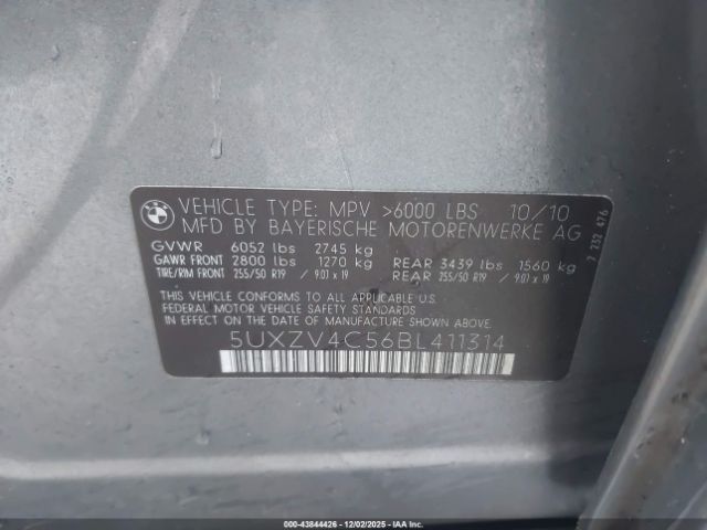 2011 BMW X5 5UXZV4C56BL411314 Photo 8