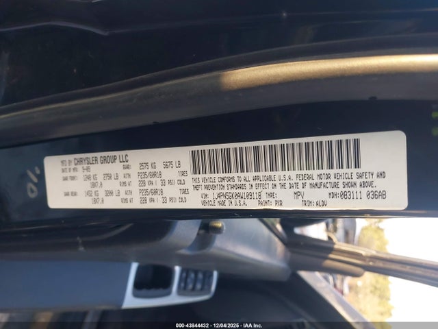 Aukcja sprzedaży 2010 Jeep Liberty Limited, vin: 1J4PN5GK0AW109118, numer aukcji: 43844432