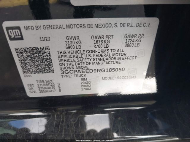 2024 CHEVROLET SILVERADO 1500 3GCPAEED9RG185050 Photo 8