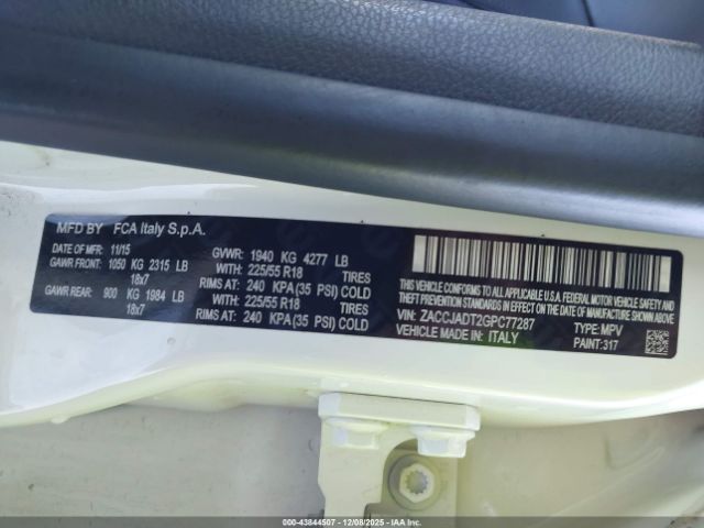 2016 JEEP RENEGADE ZACCJADT2GPC77287 Photo 8