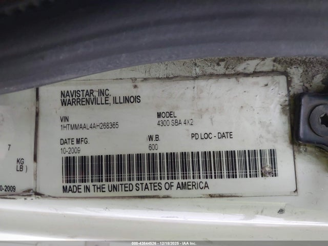 Продаж на аукціоні авто 2010 International 4000 4300, vin: 1HTMMAAL4AH268365, номер лоту: 43844526