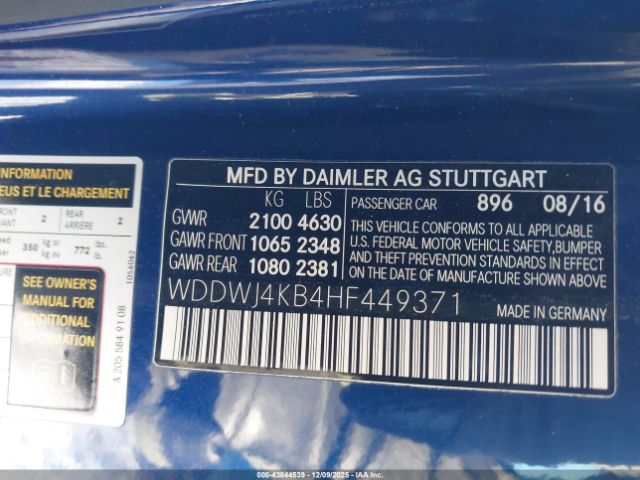 2017 MERCEDES-BENZ C 300 WDDWJ4KB4HF449371 Photo 8