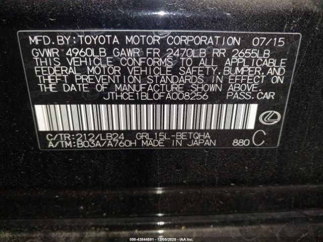 2015 LEXUS GS 350 JTHCE1BL0FA008256 Photo 8