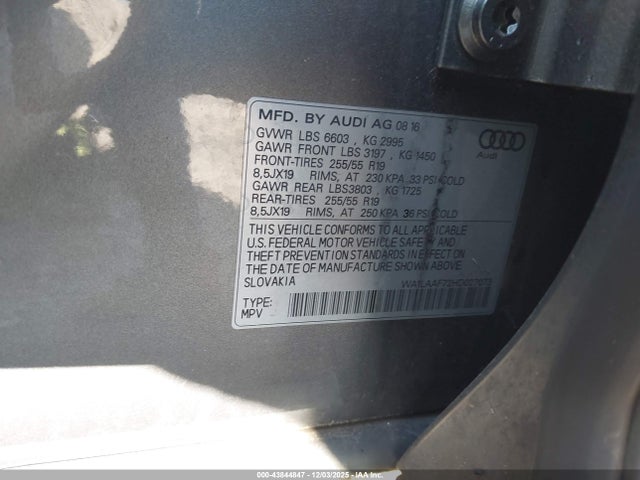 2017 AUDI Q7 WA1LAAF72HD027073 Photo 8