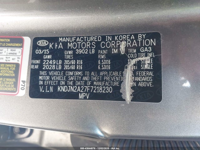 KNDJN2A27F7218230 KIA Soul