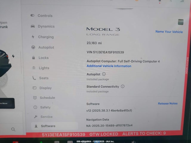 2025 TESLA MODEL 3 5YJ3E1EA1SF910539 Photo 6