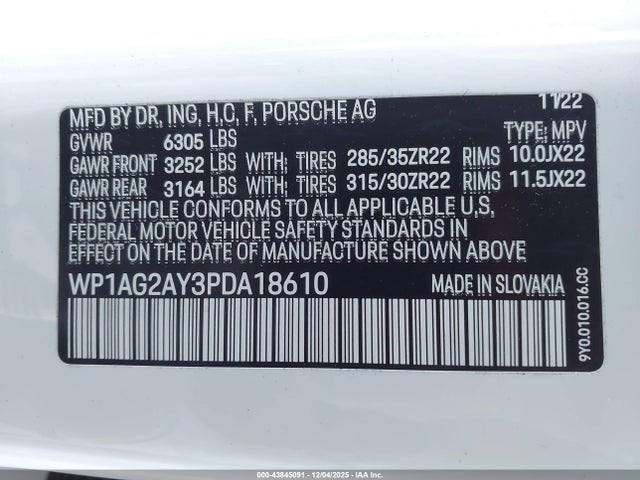 2023 PORSCHE CAYENNE WP1AG2AY3PDA18610 Photo 8