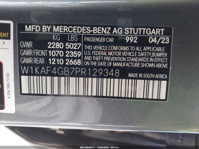 2023 MERCEDES-BENZ C 300 W1KAF4GB7PR129348 Photo 8