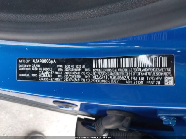 2024 ALFA ROMEO TONALE ZASPATCW3R3056270 Photo 8