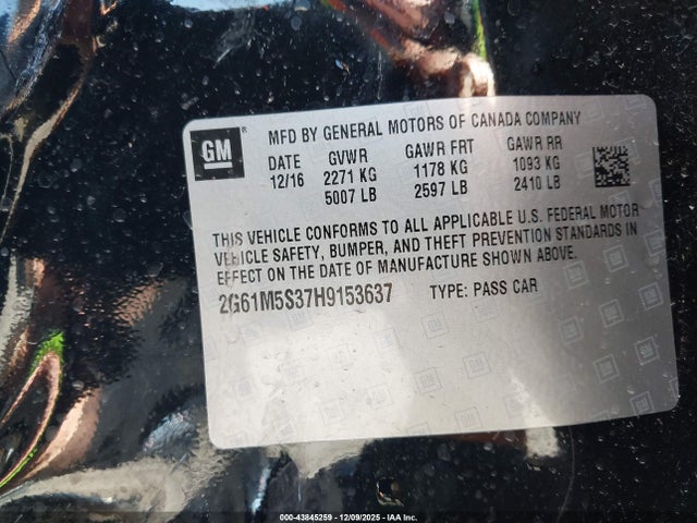 2017 CADILLAC XTS 2G61M5S37H9153637 Photo 8