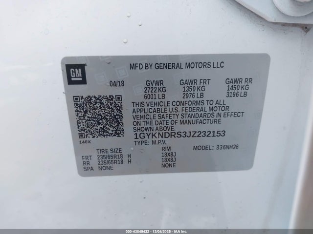 2018 CADILLAC XT5 1GYKNDRS3JZ232153 Photo 8