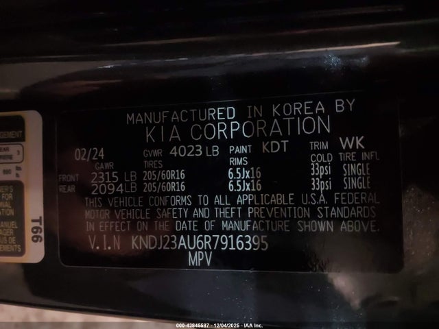 KIA SOUL LX 2024 KNDJ23AU6R7916395 Image 9