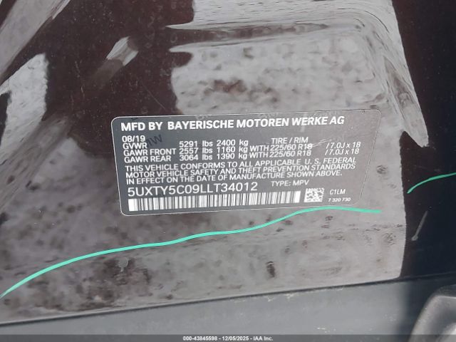 2020 BMW X3 5UXTY5C09LLT34012 Photo 8