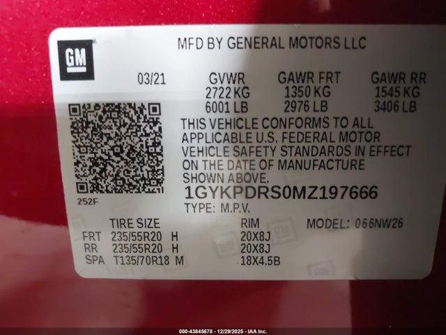 2021 CADILLAC XT6 1GYKPDRS0MZ197666 Photo 8
