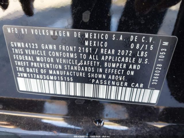 2016 VOLKSWAGEN GOLF 3VW117AU3GM015155 Photo 8