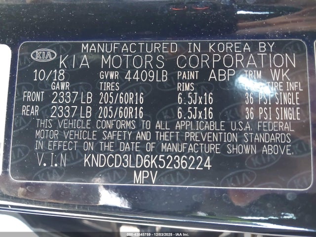 2019 KIA NIRO PLUG-IN HYBRID KNDCD3LD6K5236224 Photo 8