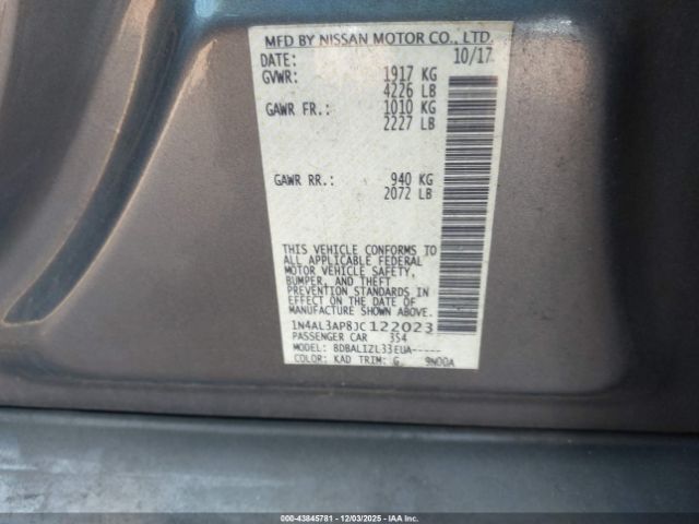 2018 NISSAN ALTIMA 1N4AL3AP8JC122023 Photo 8