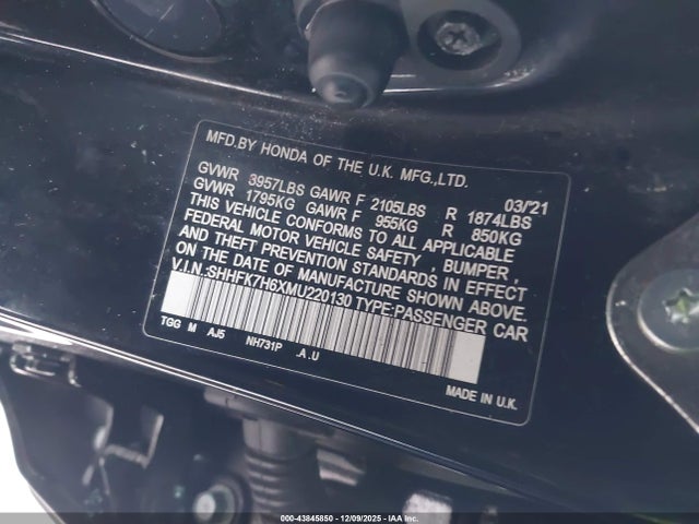SHHFK7H6XMU220130 Honda CIVIC EX