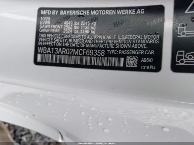 2021 BMW M440I WBA13AR02MCF69358 Photo 8