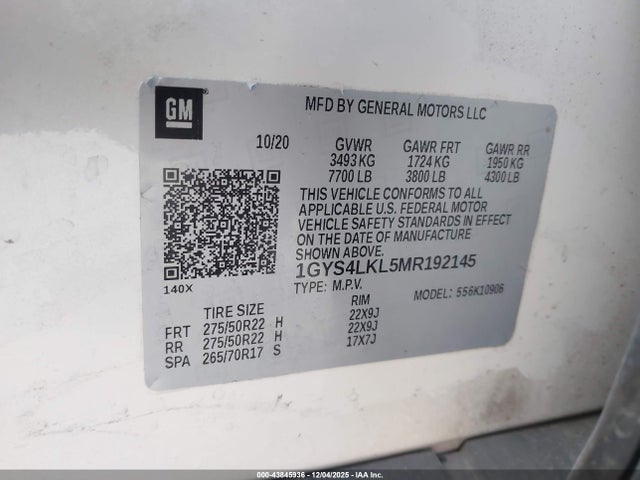 2021 CADILLAC ESCALADE ESV 1GYS4LKL5MR192145 Photo 8