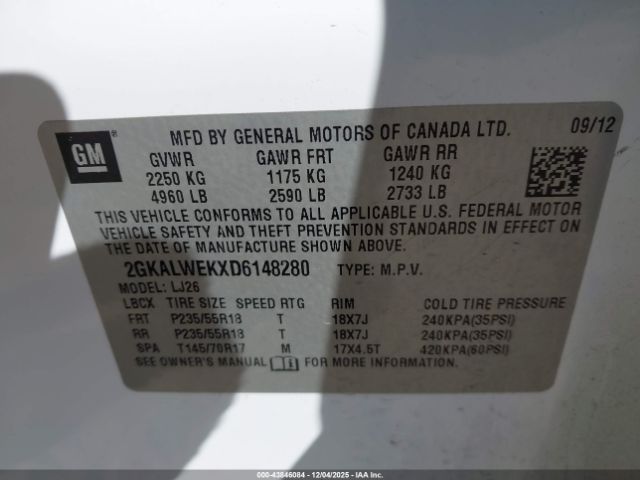 2013 GMC TERRAIN 2GKALWEKXD6148280 Photo 8