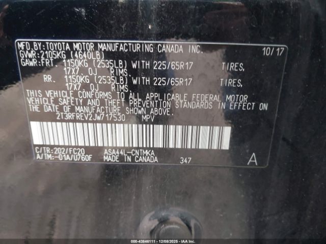 2018 TOYOTA RAV4 2T3RFREV2JW717530 Photo 8