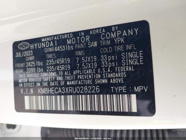 2024 HYUNDAI KONA KM8HECA3XRU028226 Photo 8