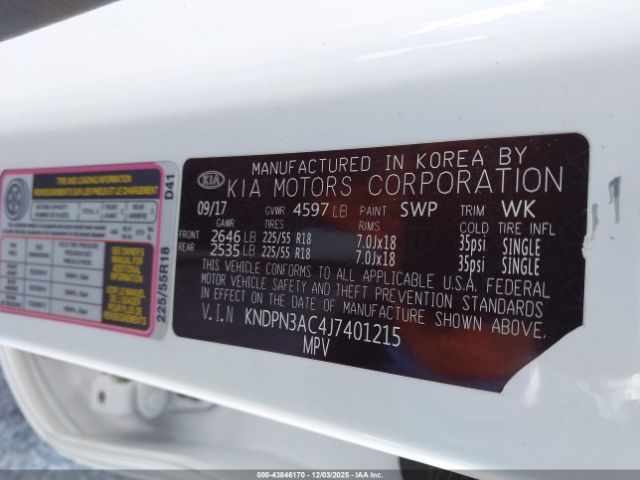 2018 KIA SPORTAGE KNDPN3AC4J7401215 Photo 8