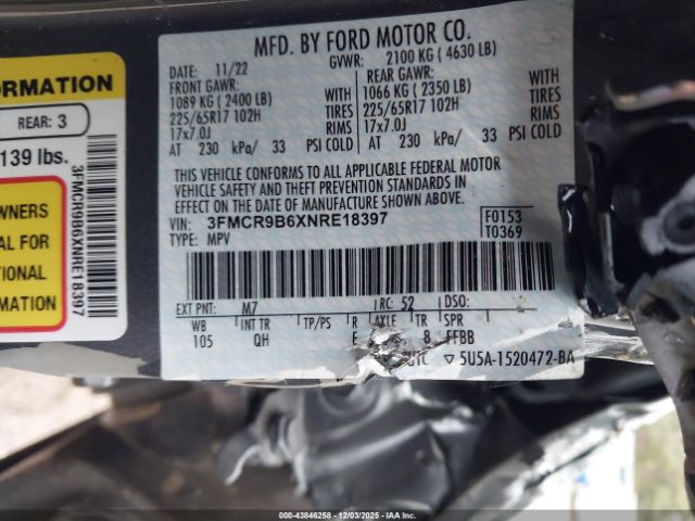 2022 FORD BRONCO SPORT 3FMCR9B6XNRE18397 Photo 8