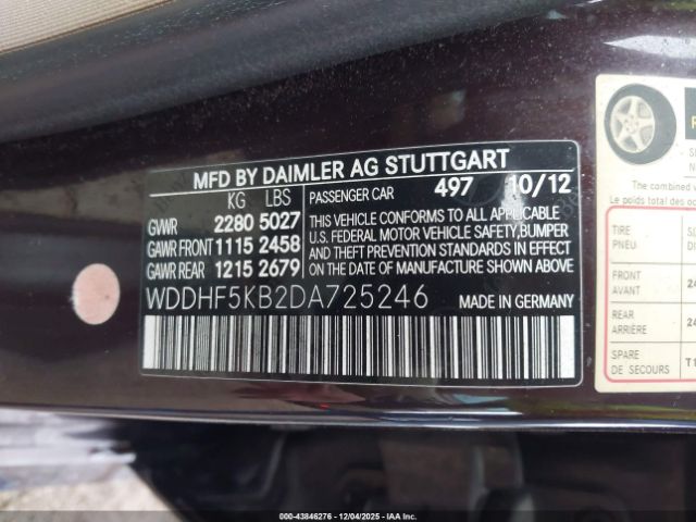 2013 MERCEDES-BENZ E 350 WDDHF5KB2DA725246 Photo 8