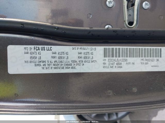 2020 DODGE CHARGER 2C3CDXGJ5LH122589 Photo 8