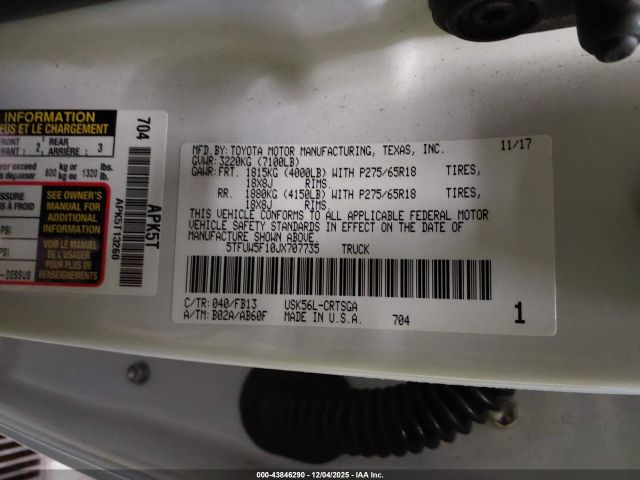 2018 TOYOTA TUNDRA 5TFUW5F10JX707735 Photo 8