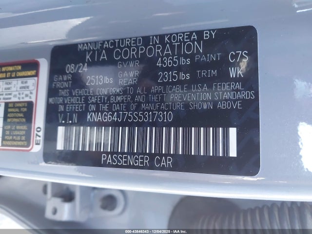 KNAG64J75S5317310 KIA K5 Gt-line