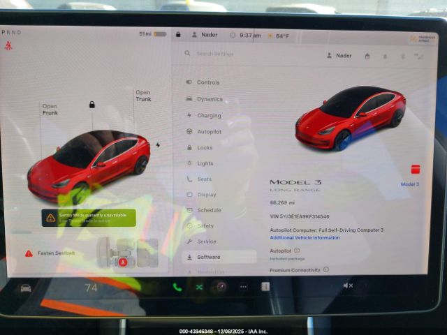 2019 TESLA MODEL 3 5YJ3E1EA9KF314546 Photo 6