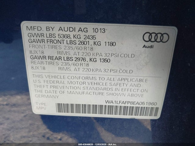 2014 AUDI Q5 WA1LFAFP8EA051960 Photo 8