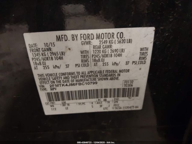 2015 FORD EDGE 2FMTK4J86FBC10799 Photo 8