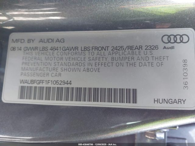 2015 AUDI S3 WAUBFGFF1F1052944 Photo 8